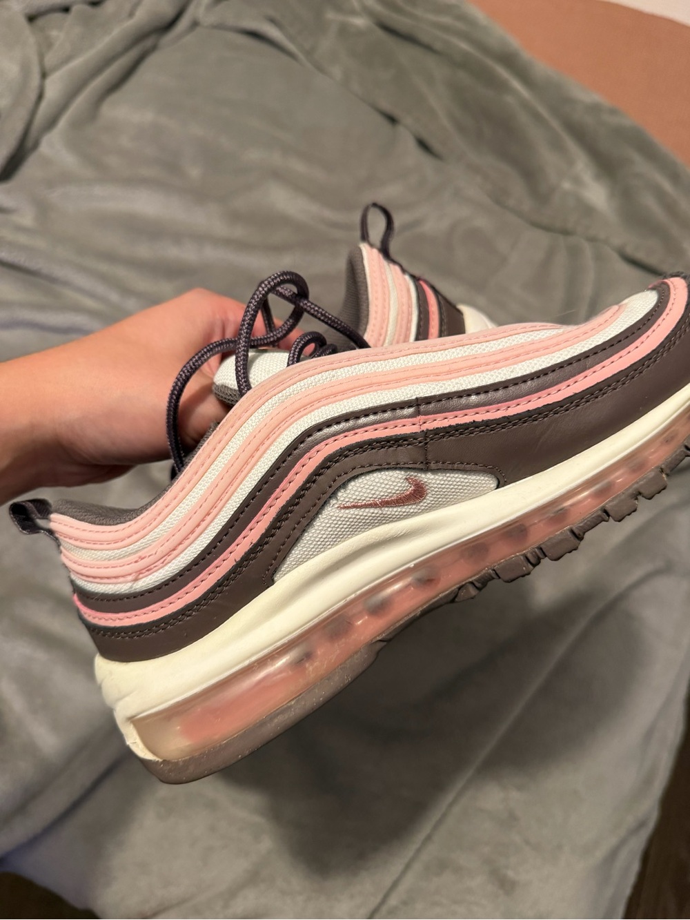Nike Women’s Air Max 97 in Pink, Brown and White